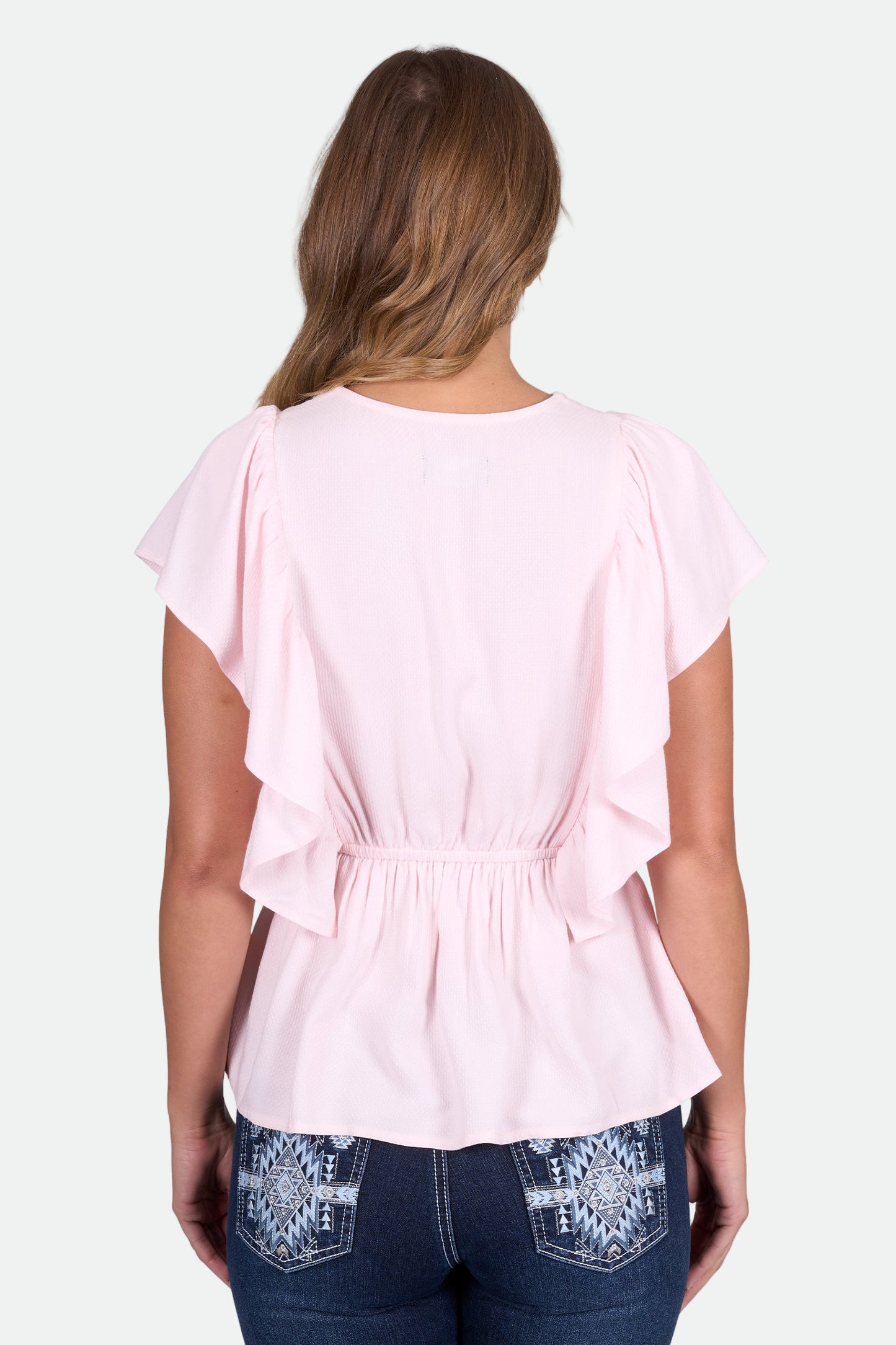 Pure Western Women's Nikita Ss Blouse - Pink