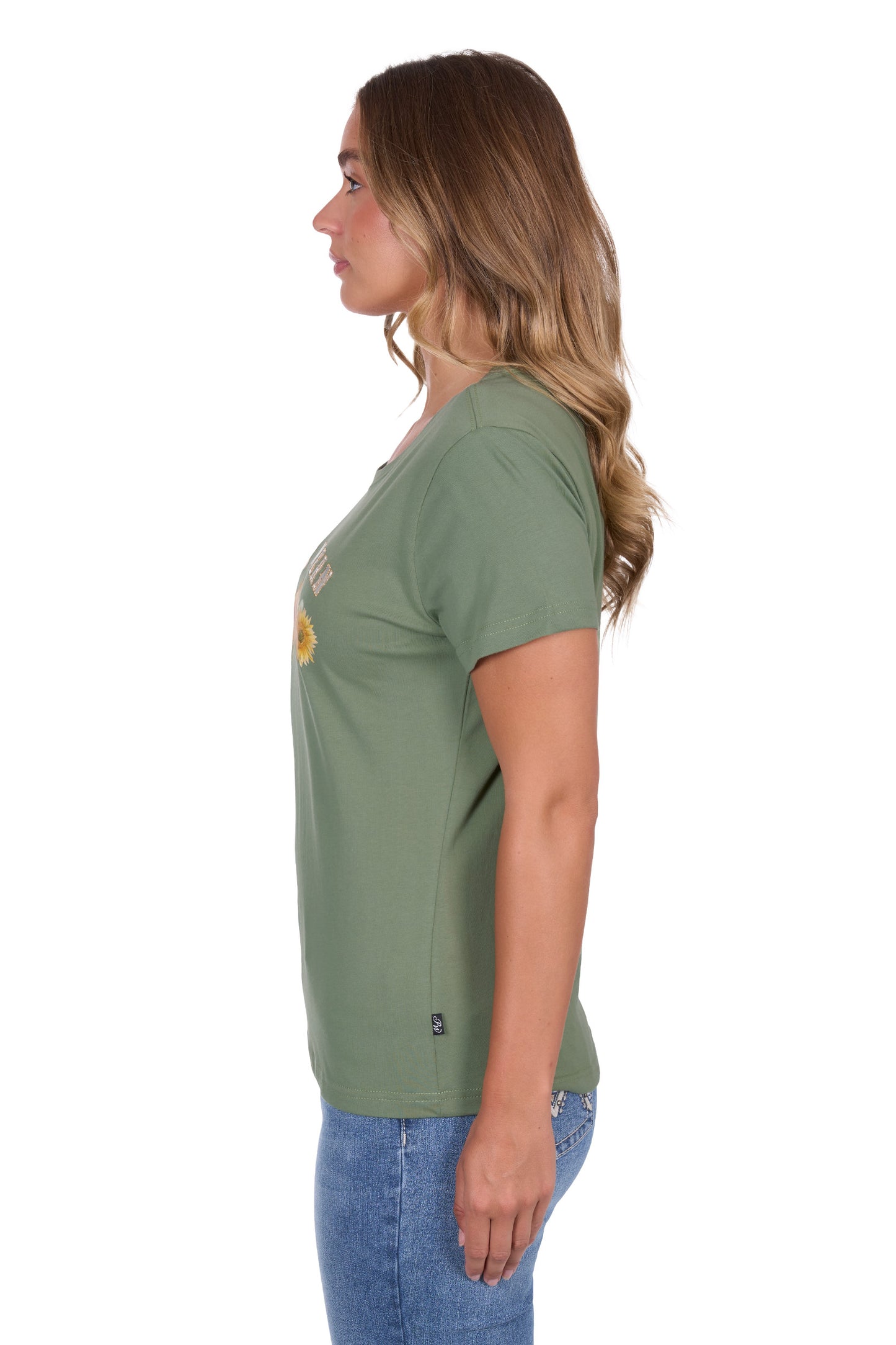 Pure Western Women's Charlie Ss Tee - Moss