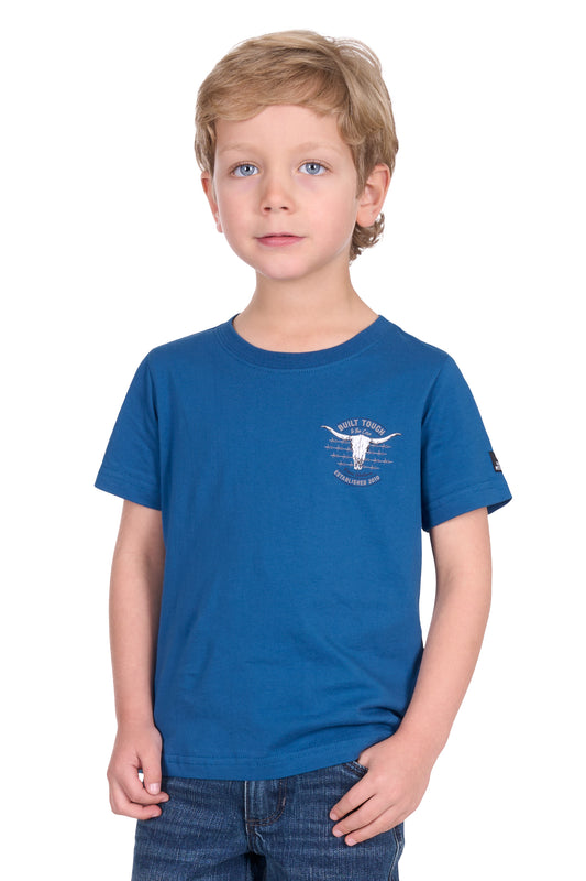 Pure Western Boy's Frank Ss Tee - Denim