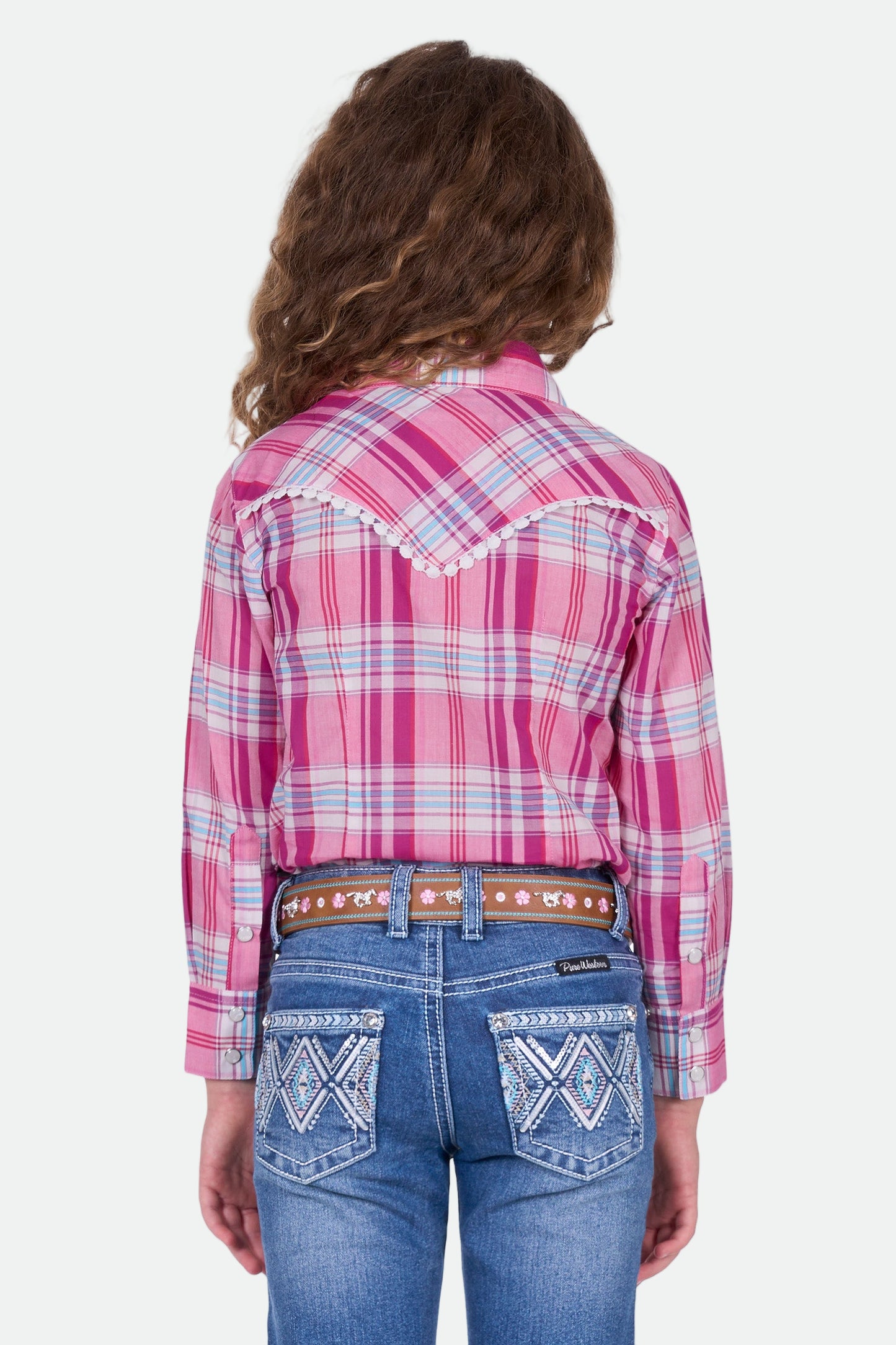 Pure Western Girl's Leni Ls Shirt - Pink