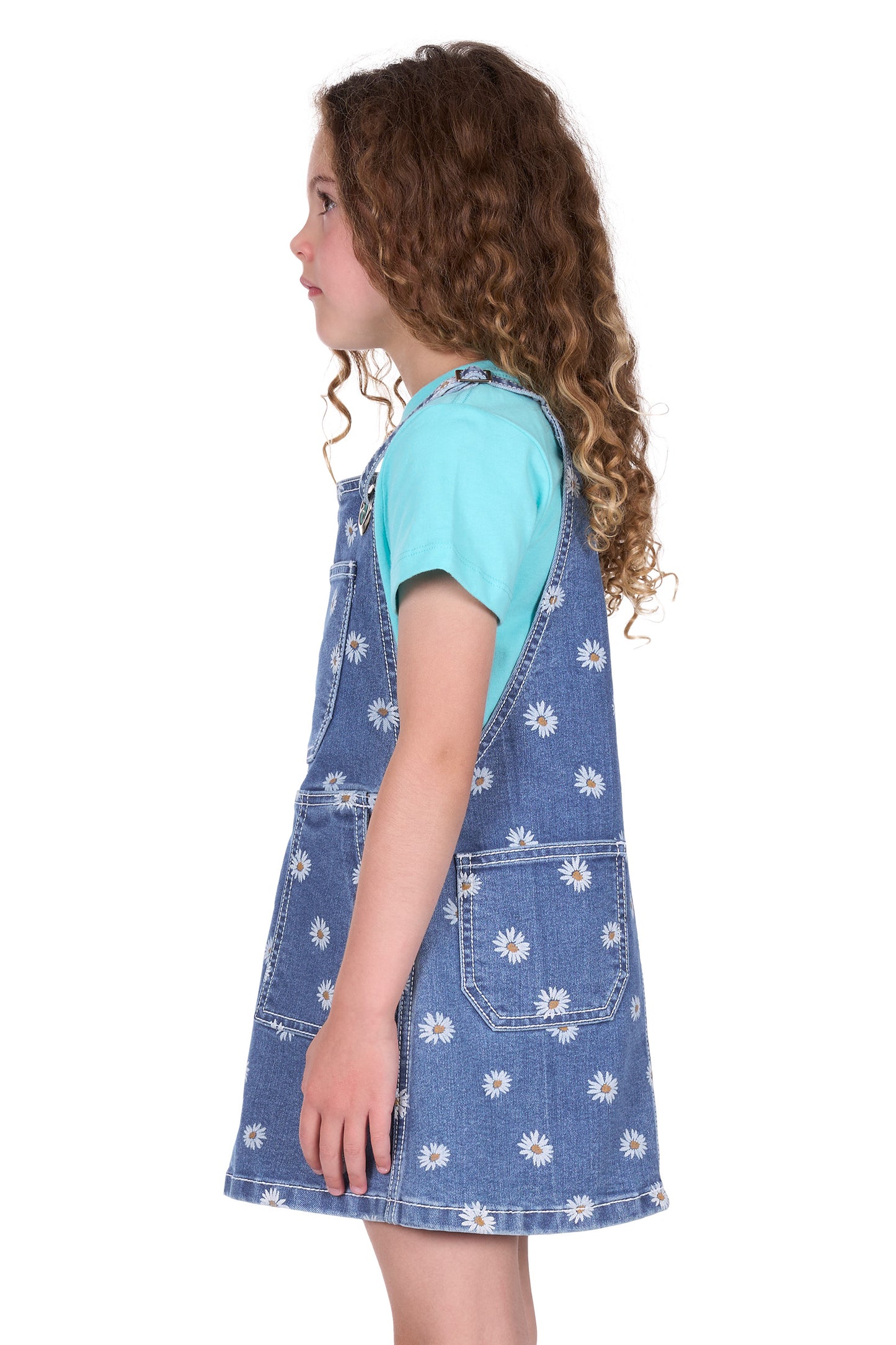 Pure Western Girl's Adison Pinafore - Retro Blue