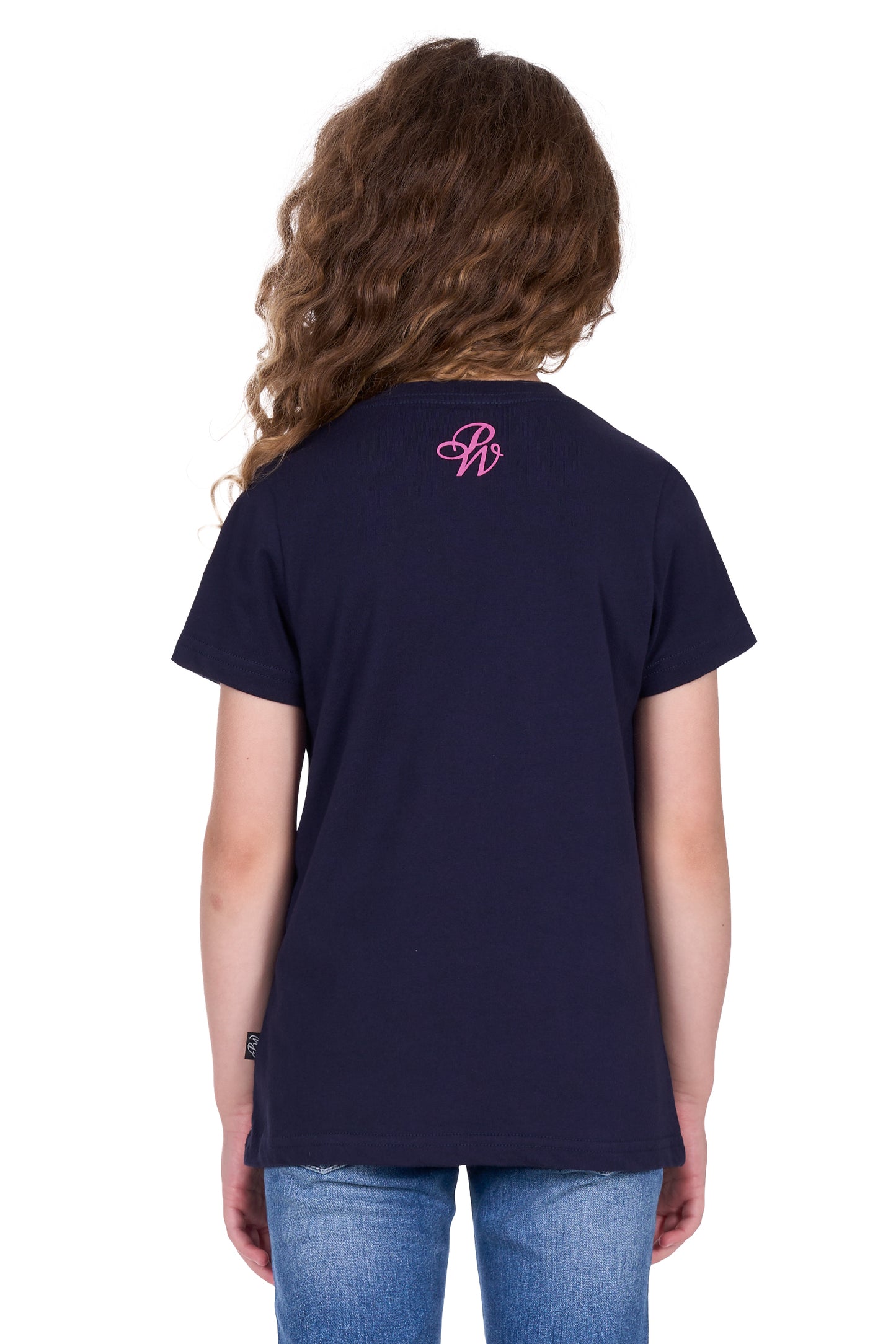 Pure Western Girl's Ashlyn Ss Tee - Navy