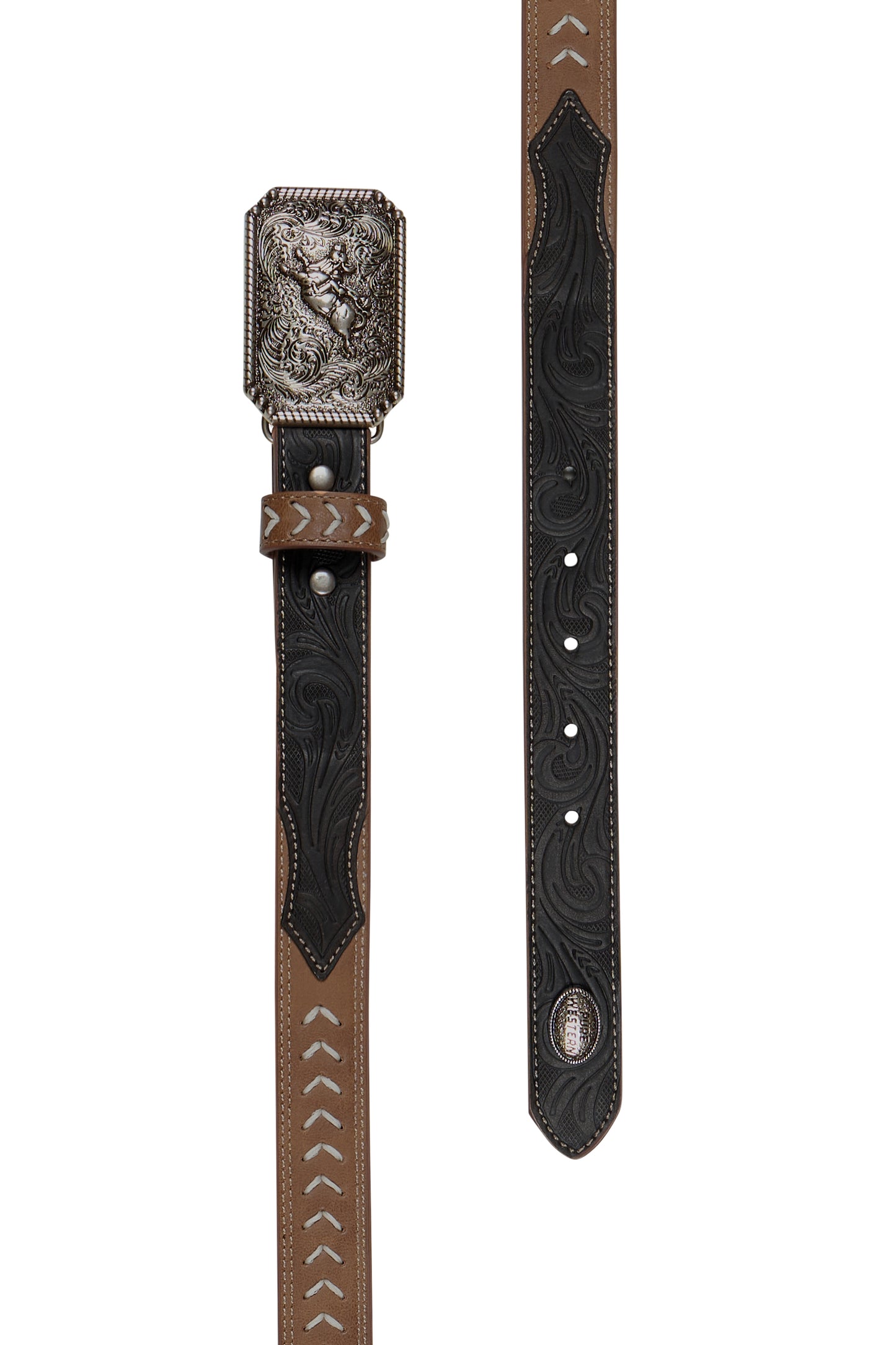 Pure Western Kid's Terrence Belt - Tan/Chocolate