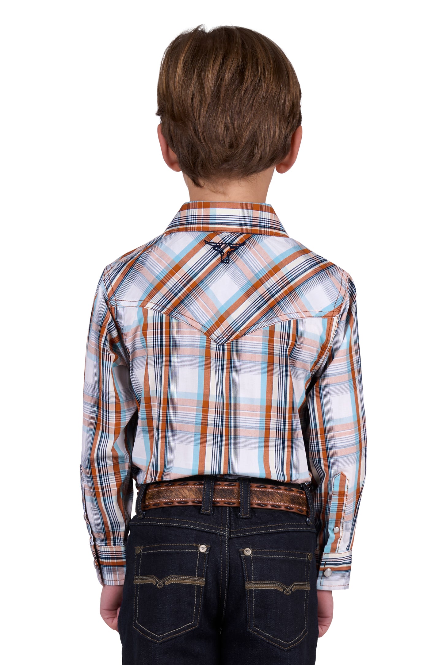 Pure Western Boys Axel Ls Shirt - Tan