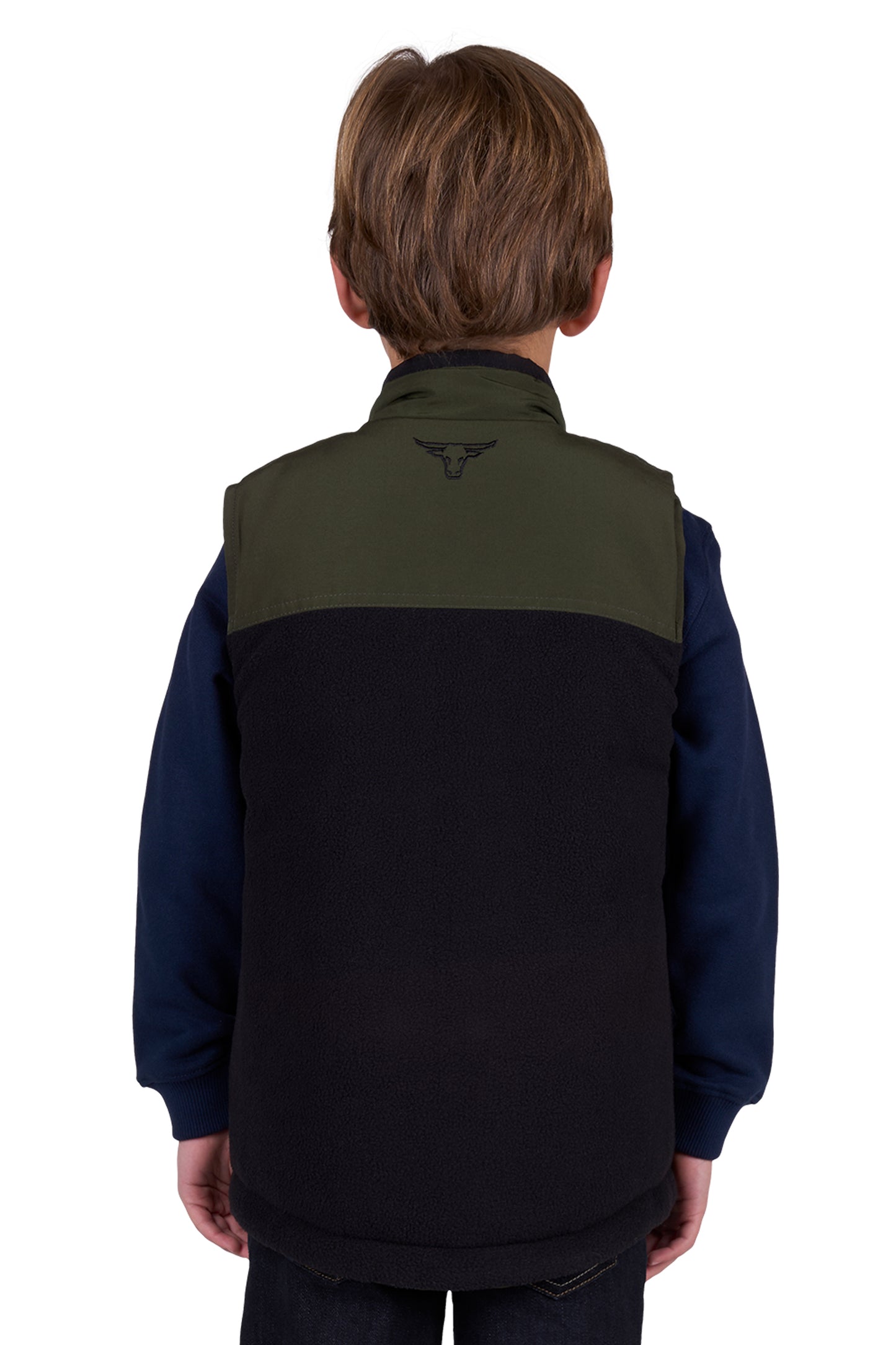 Pure Western Boy's Ralph Revs Vest - GREEN/BLACK