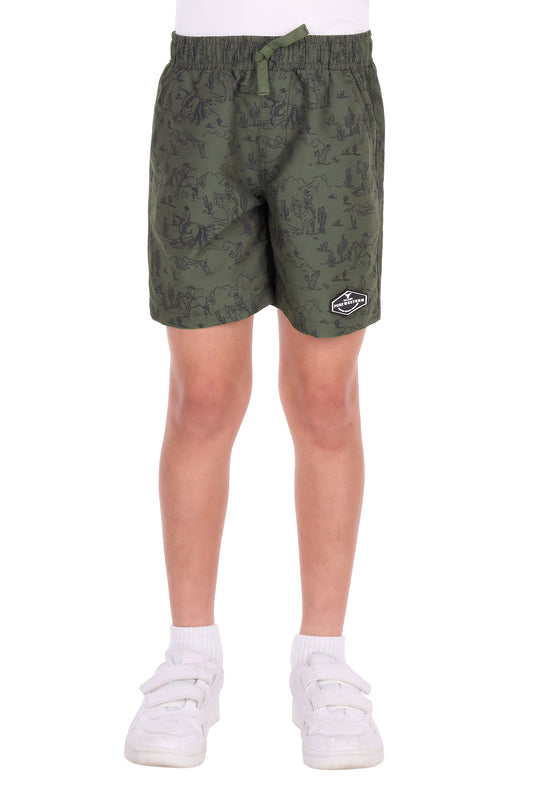 Pure Western Boys Jimmy Boardshort - Green