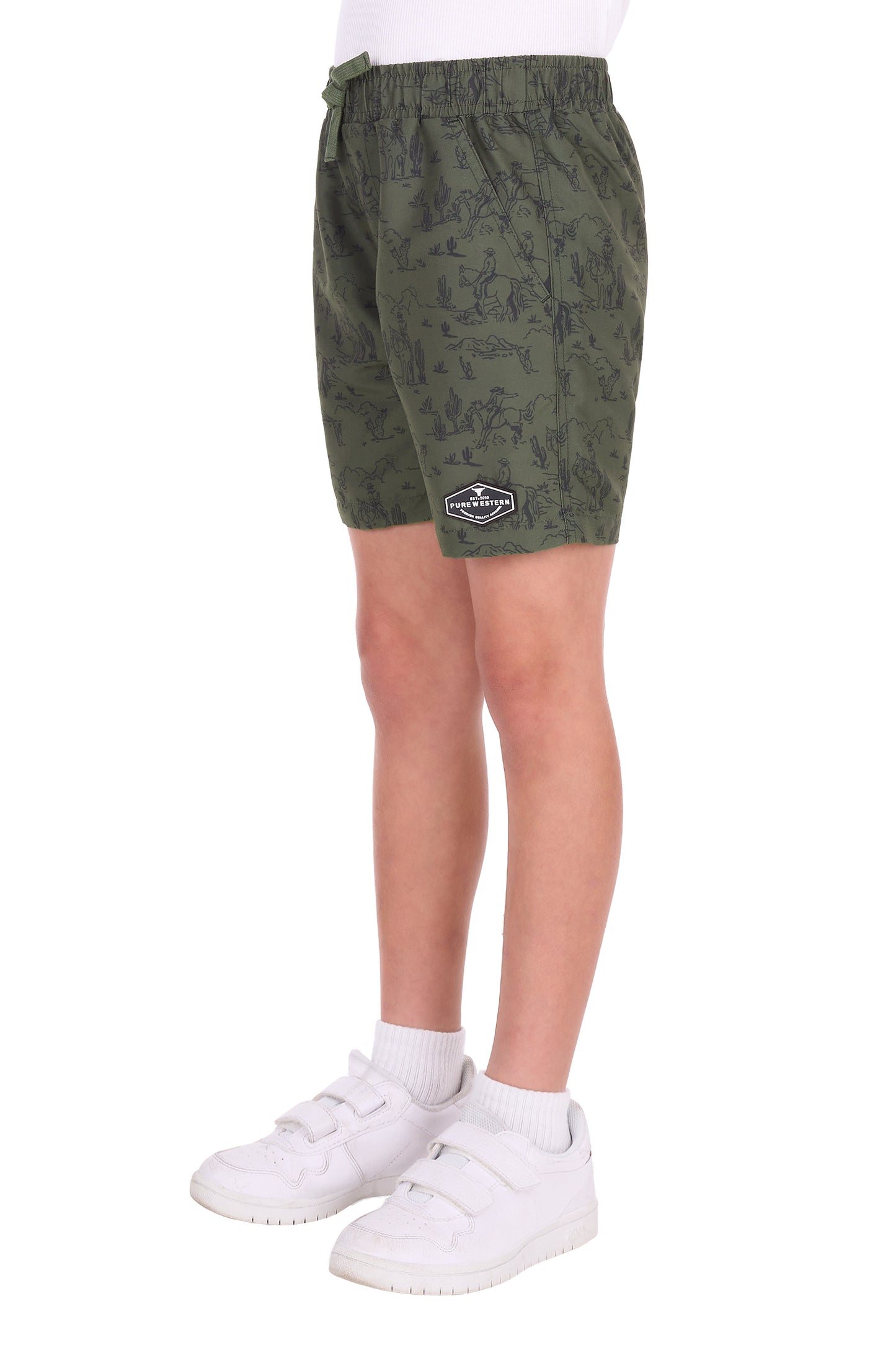 Pure Western Boys Jimmy Boardshort - Green