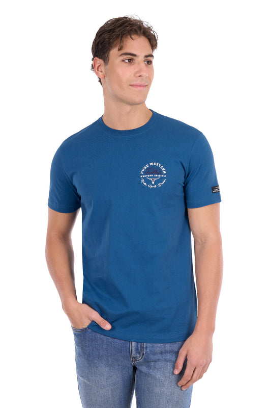 Pure Western Men's Craig Short Sleeve Tee – Denim
