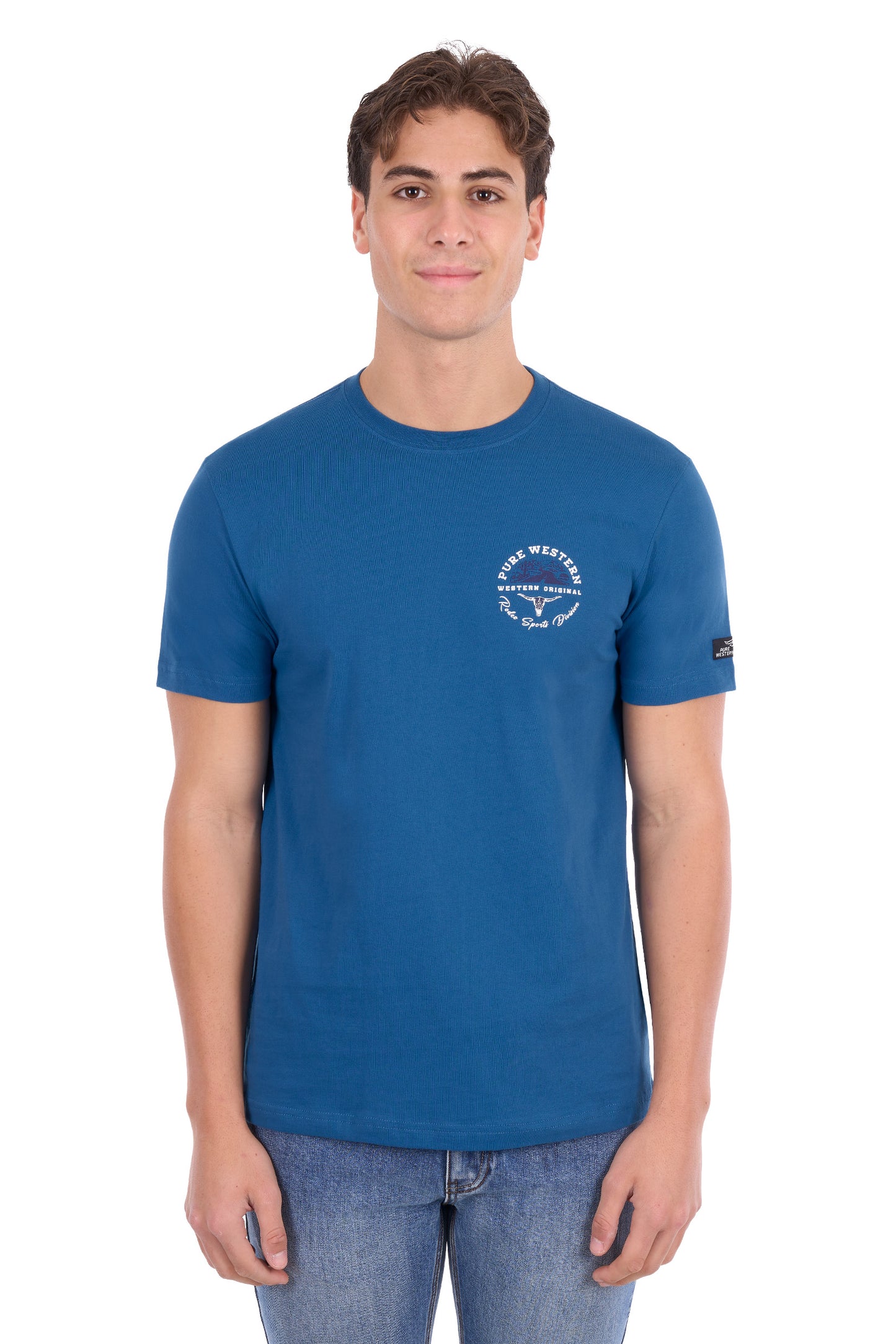 Pure Western Men's Craig Short Sleeve Tee – Denim