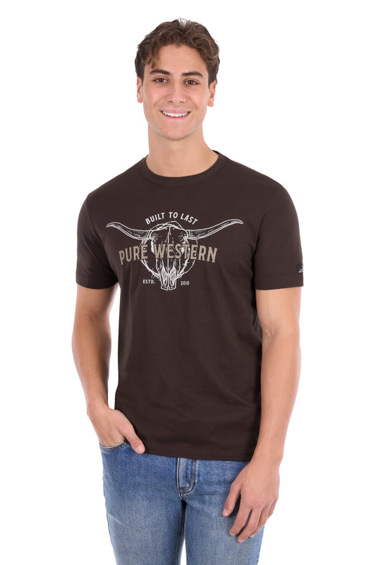 Pure Western Men's Tony Short Sleeve Tee – Chocolate