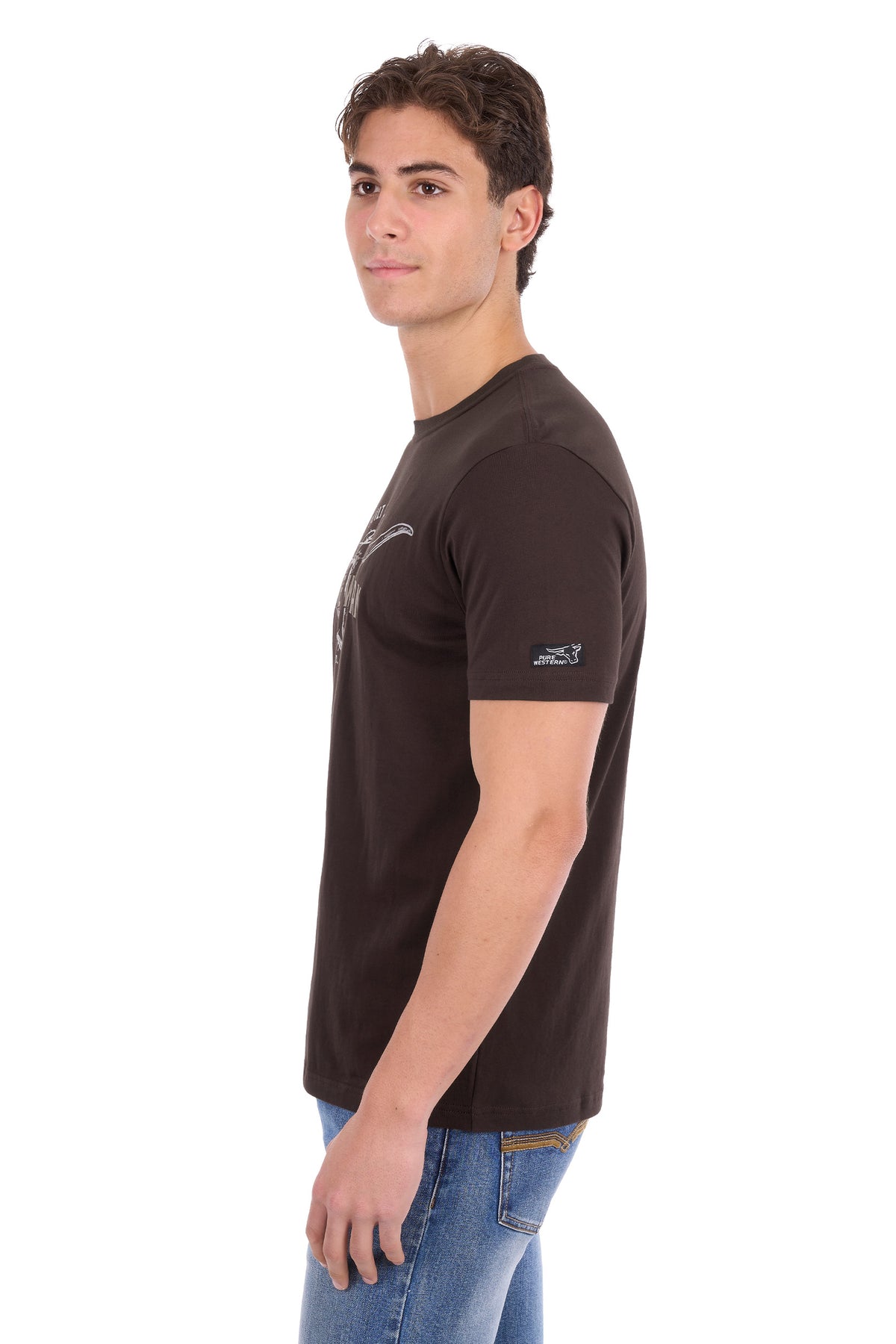 Pure Western Men's Tony Short Sleeve Tee – Chocolate