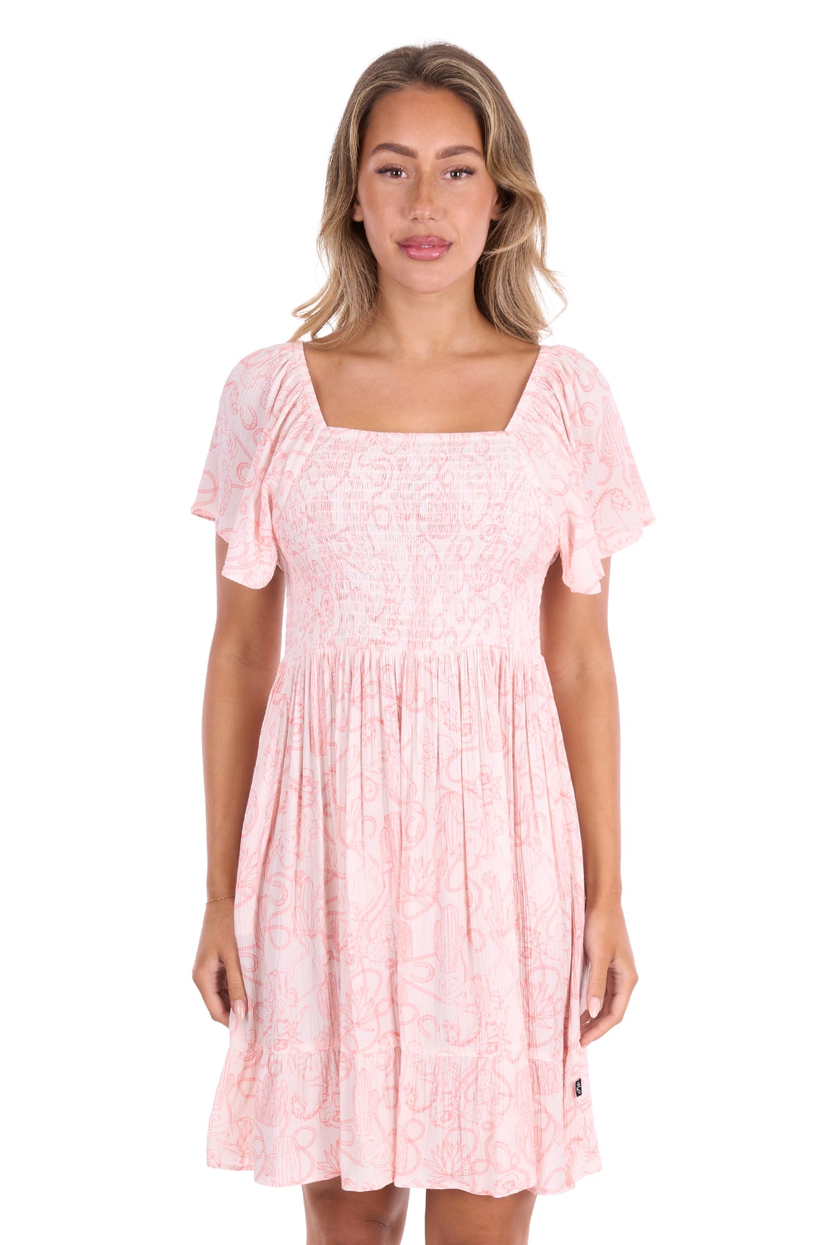 Pure Western Sara Short Sleeve Dress - Cream