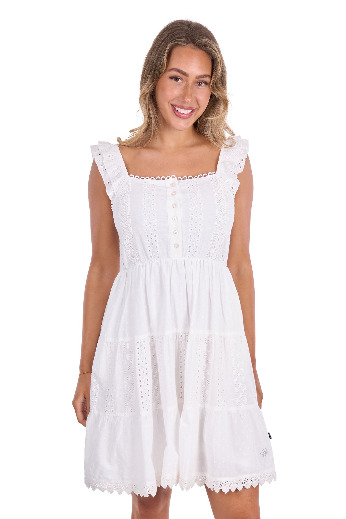 Pure Western Alison Sleeveless Dress - White