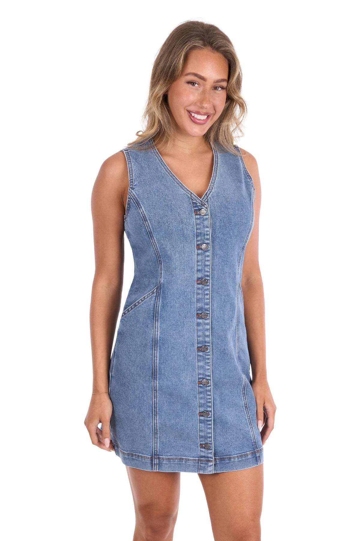 Pure Western Natasha Sleeveless Dress - Summer Sky