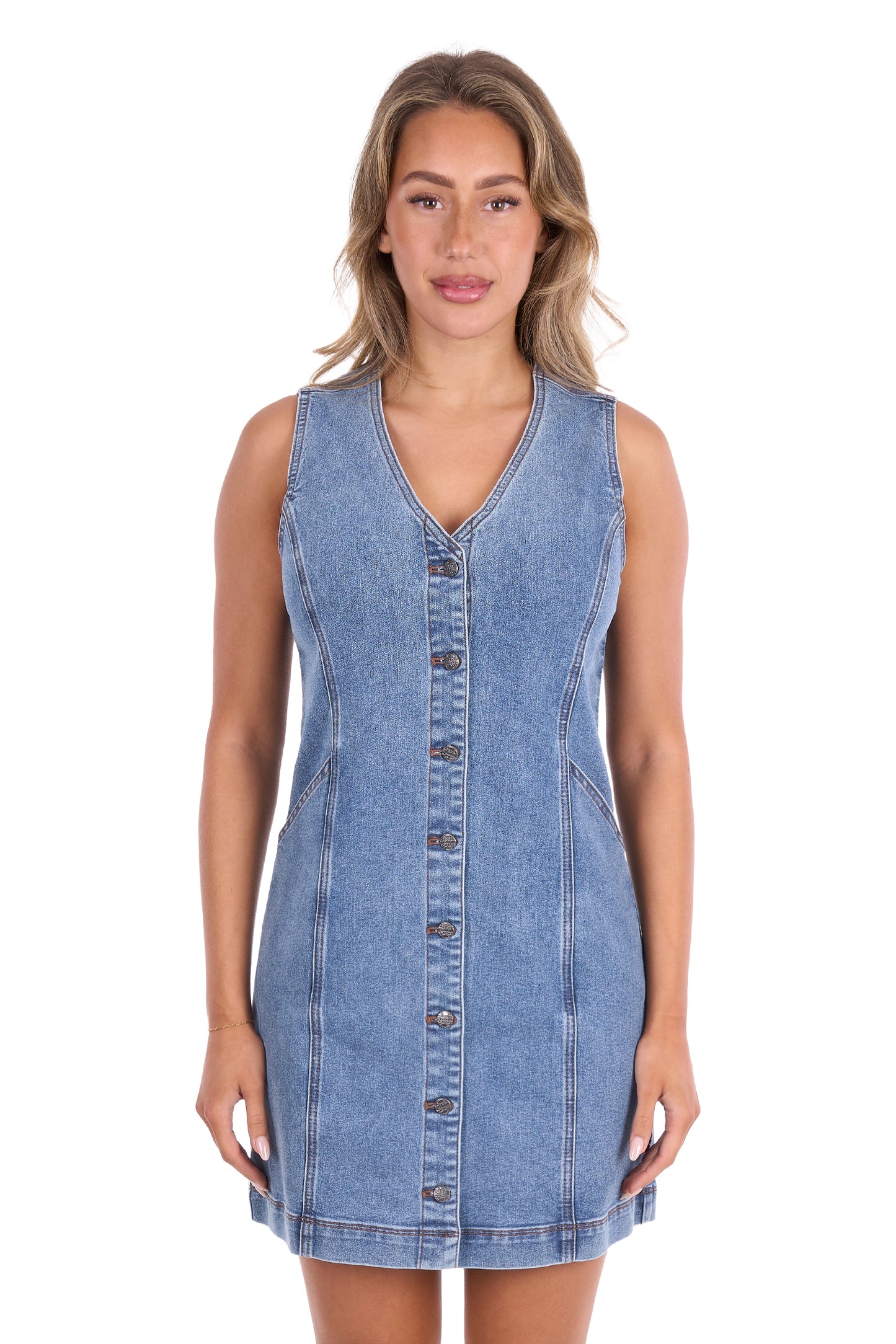 Pure Western Natasha Sleeveless Dress - Summer Sky