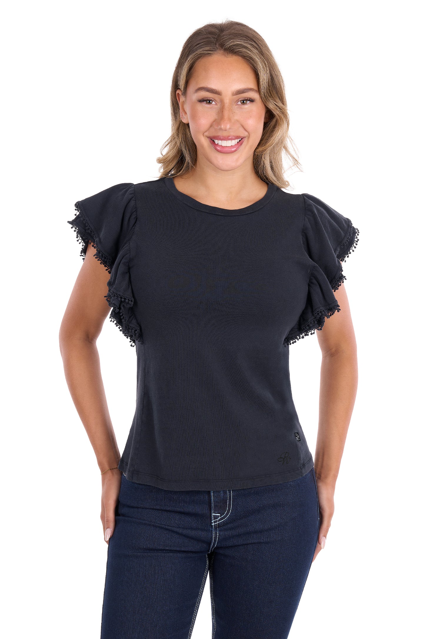 Pure Western Women's Leah Flt Tee - Washed