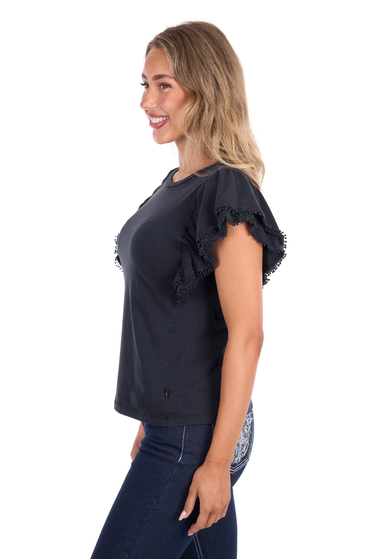 Pure Western Women's Leah Flt Tee - Washed