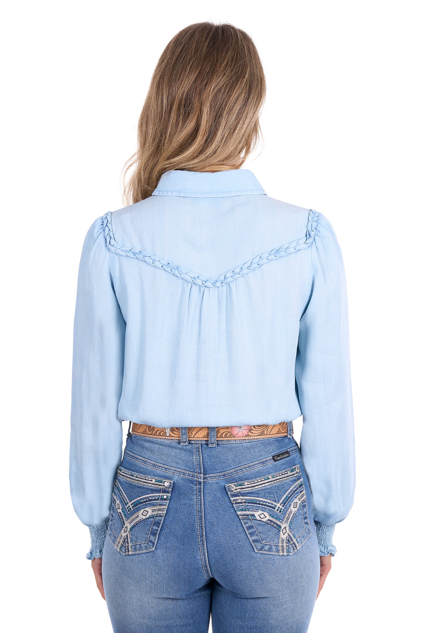 Pure Western Daniela Long Sleeve Shirt - Denim