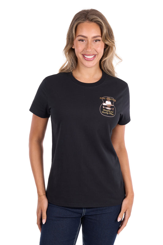 Pure Western Women's Misty Short Sleeve Tee - Black