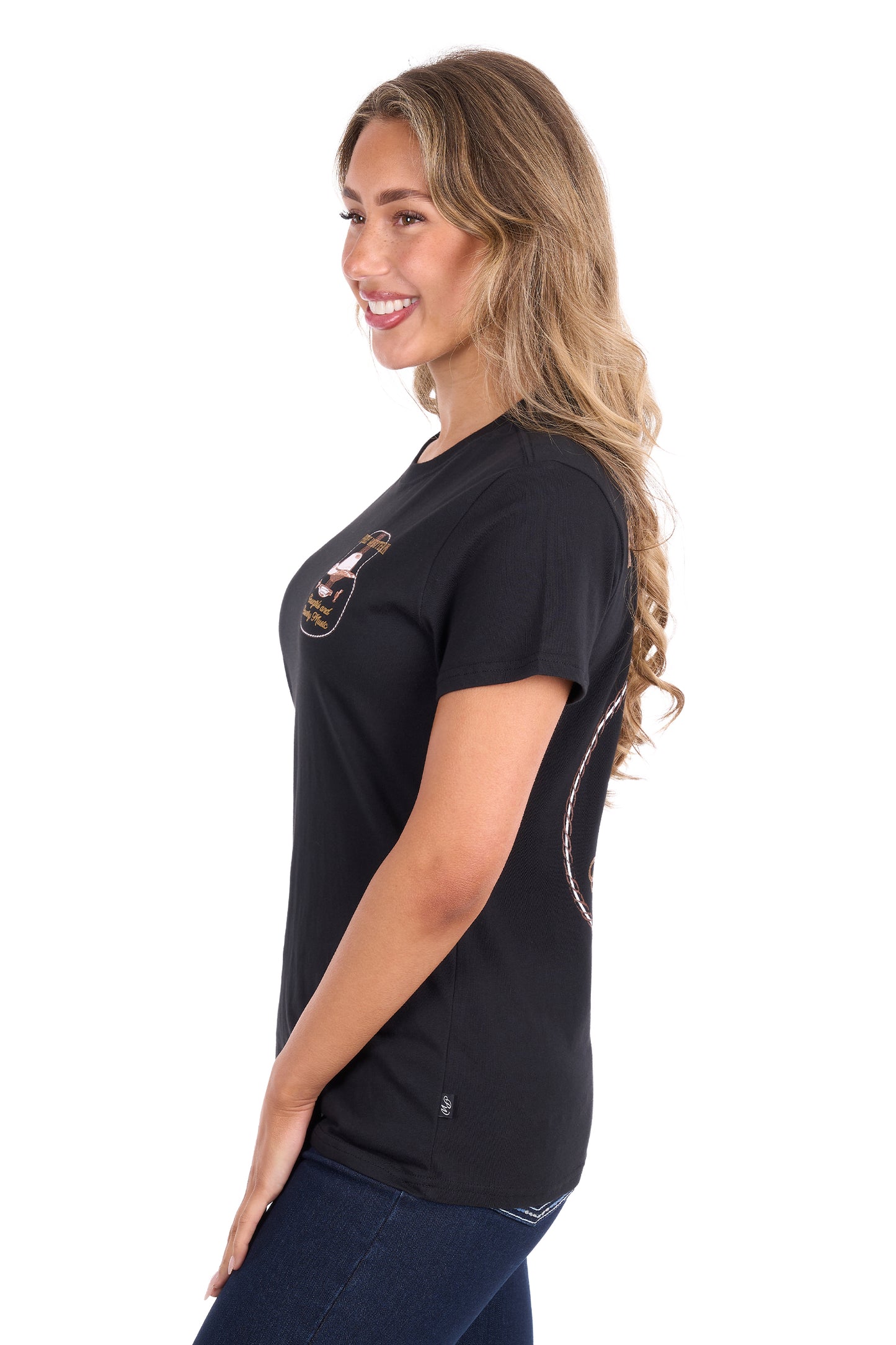 Pure Western Women's Misty Short Sleeve Tee - Black