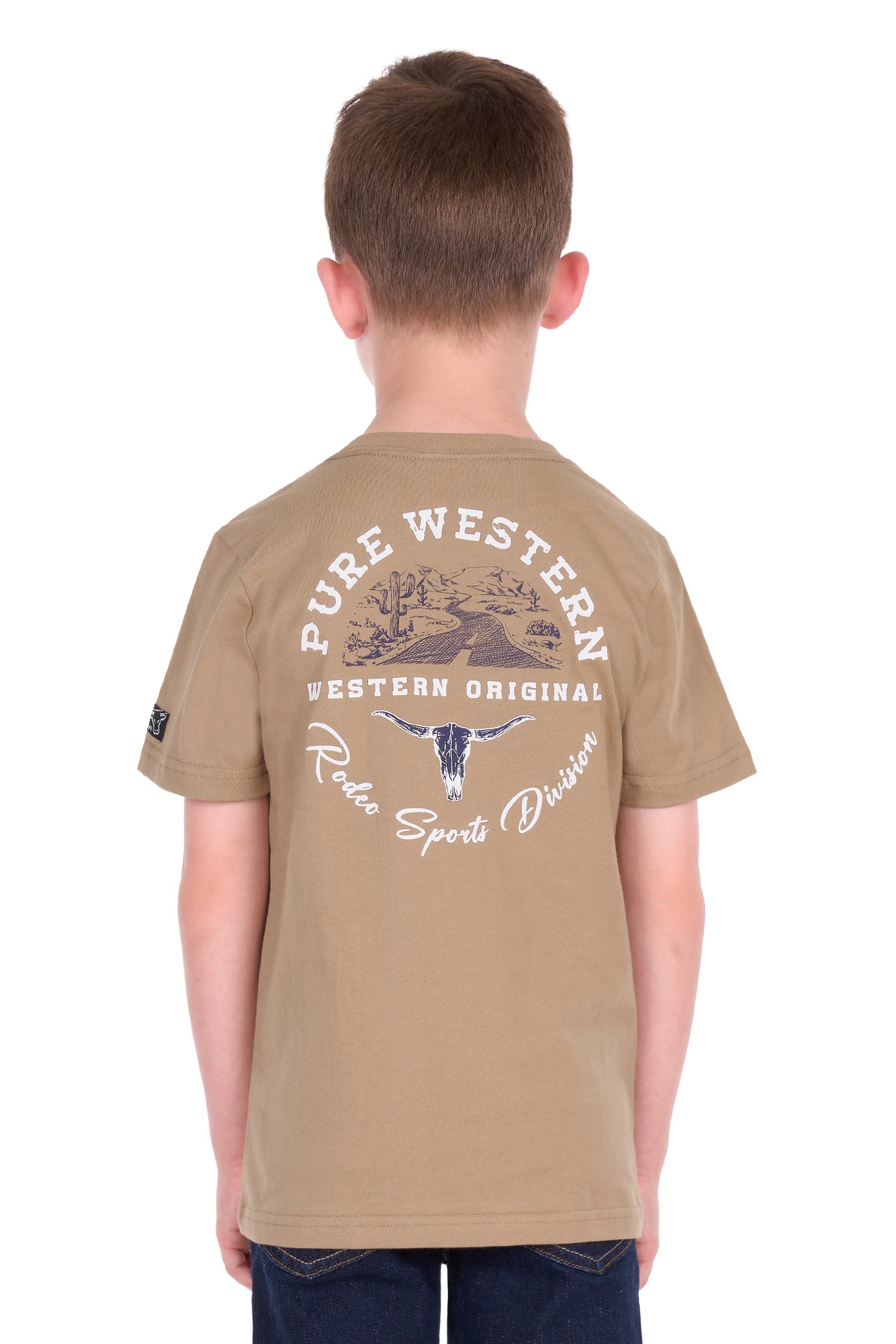 Pure Western Boys Craig Short Sleeve Tee - Sand