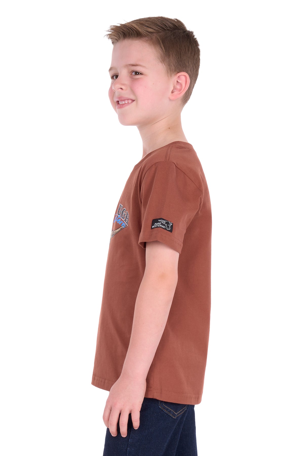 Pure Western Boys Chris Short Sleeve Tee - Rust
