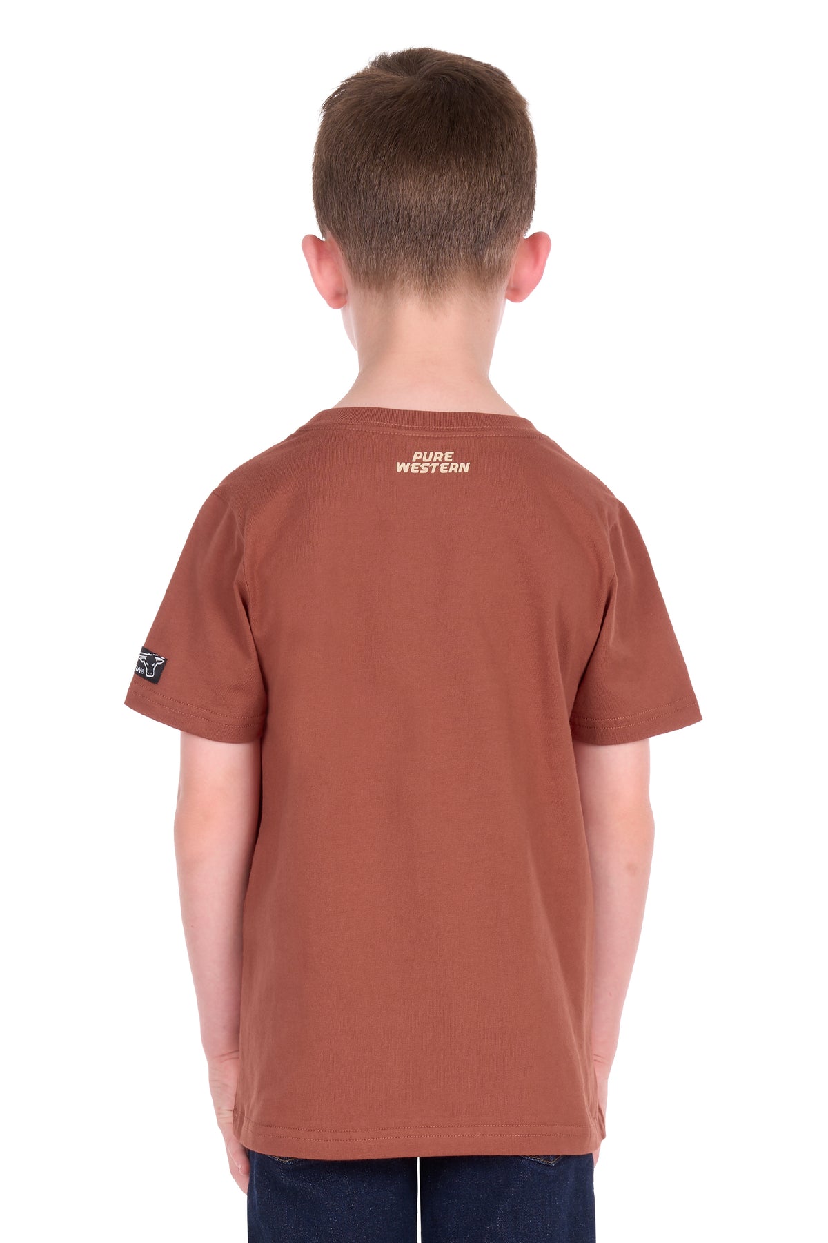 Pure Western Boys Chris Short Sleeve Tee - Rust