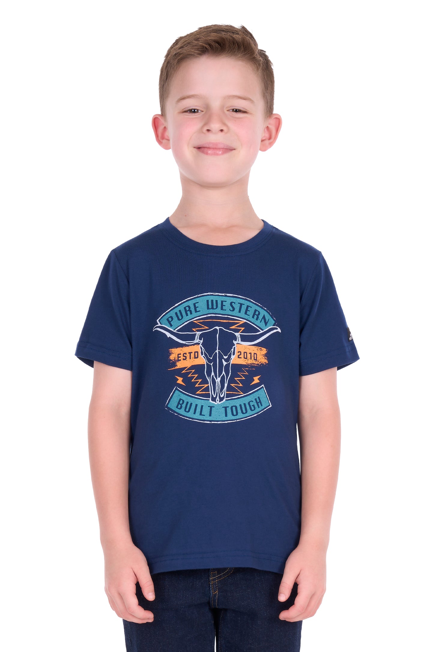Pure Western Boys Dale SS Tee - Navy