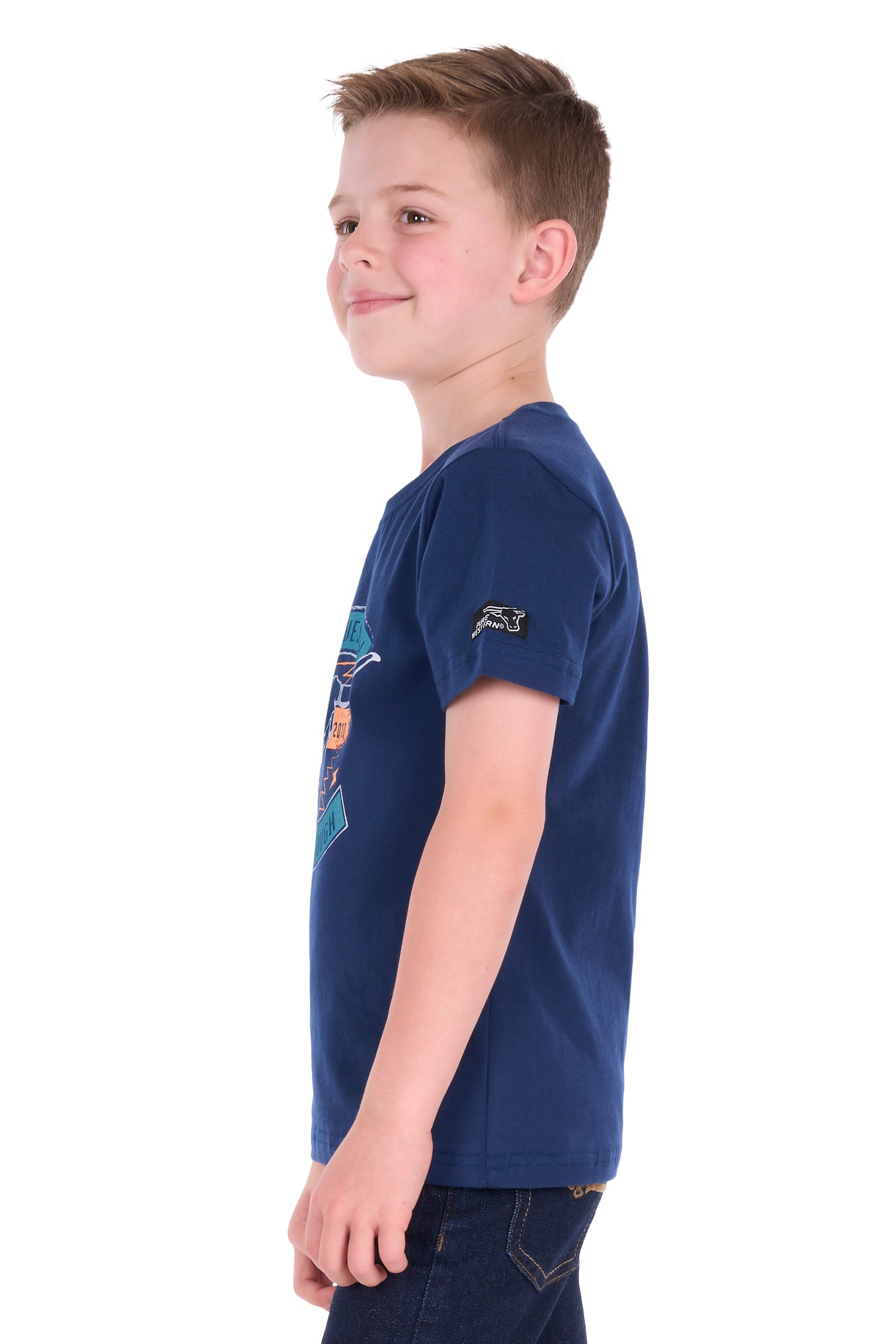 Pure Western Boys Dale SS Tee - Navy