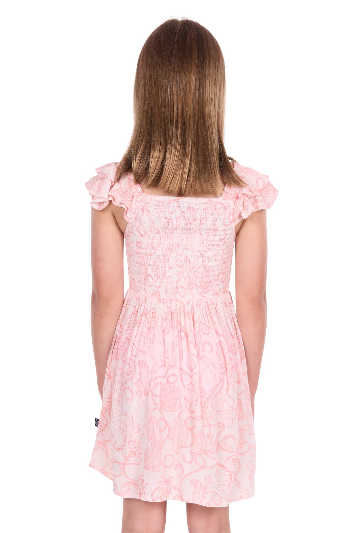 Pure Western Girls' Sara Short Sleeve Dress – Cream