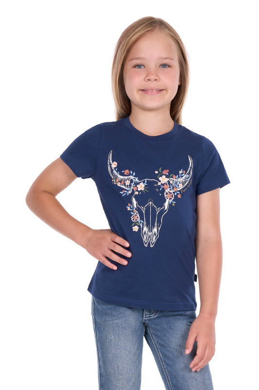 Pure Western Girls' Bindi Short Sleeve Tee – Navy