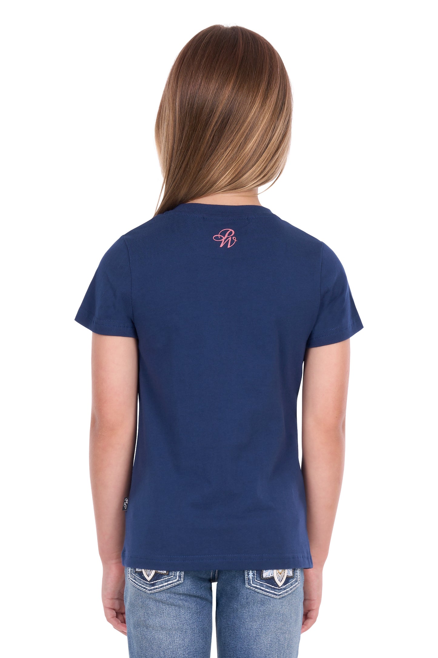 Pure Western Girls' Bindi Short Sleeve Tee – Navy