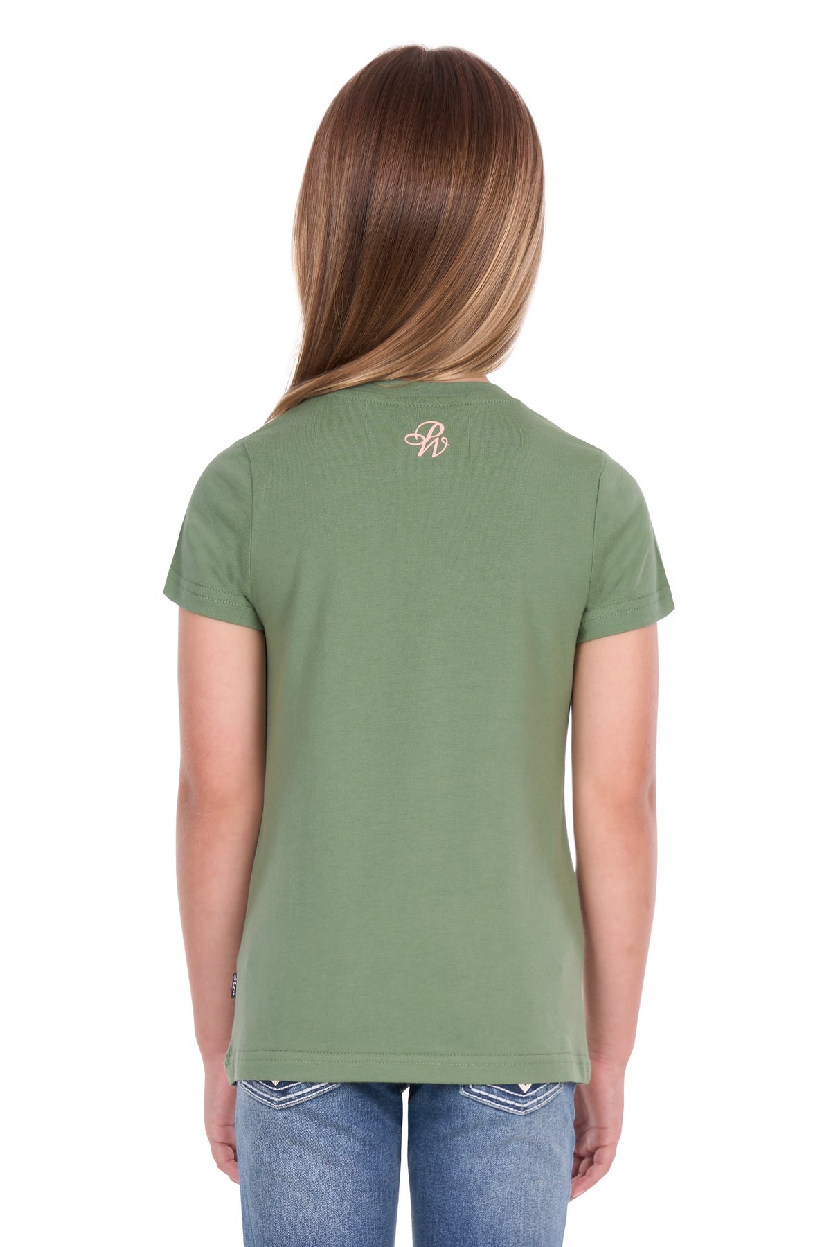 Pure Western Girls Ella SS Tee - Moss
