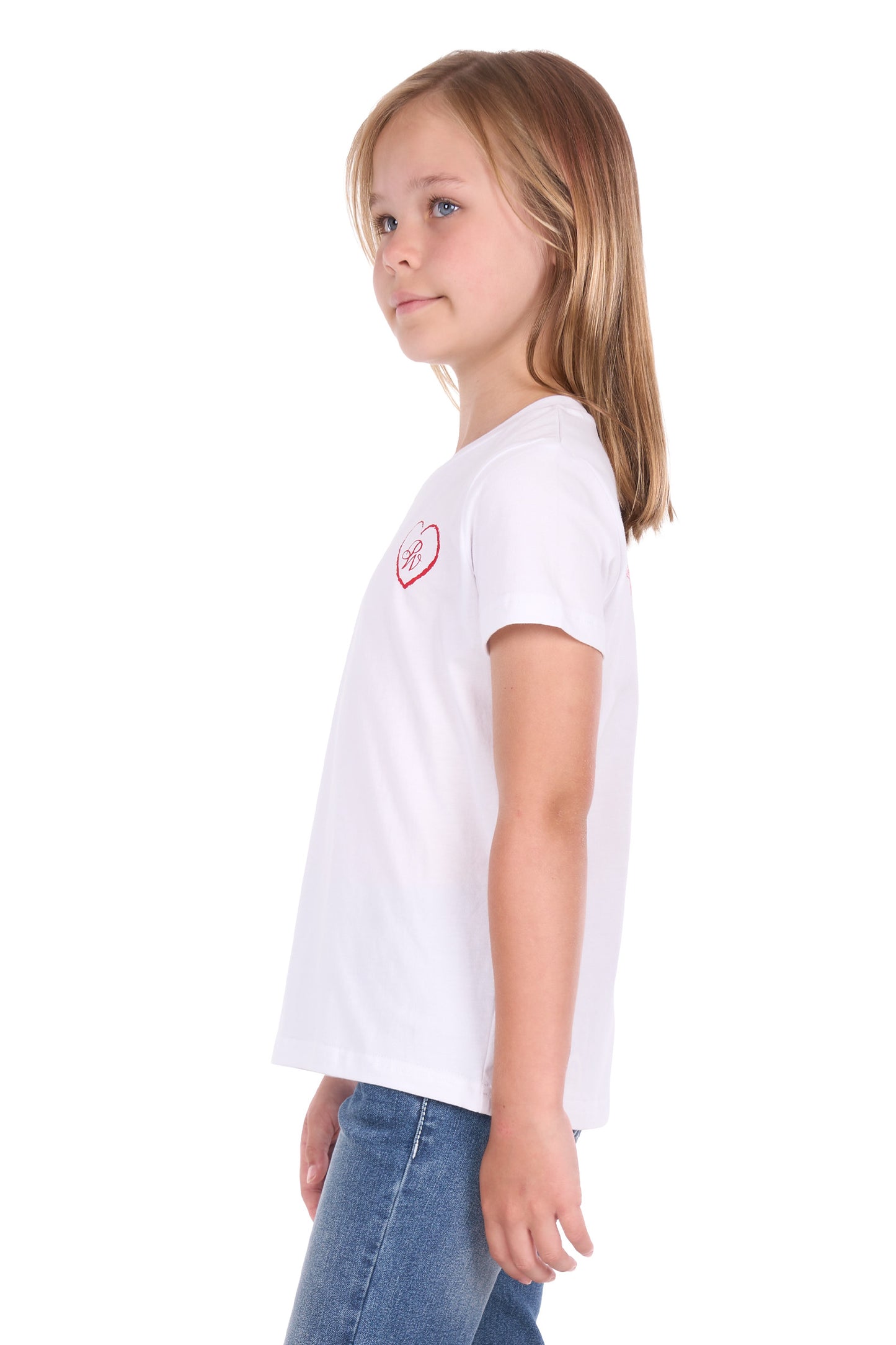 Pure Western Girls Amelia Relaxed SS Tee - White