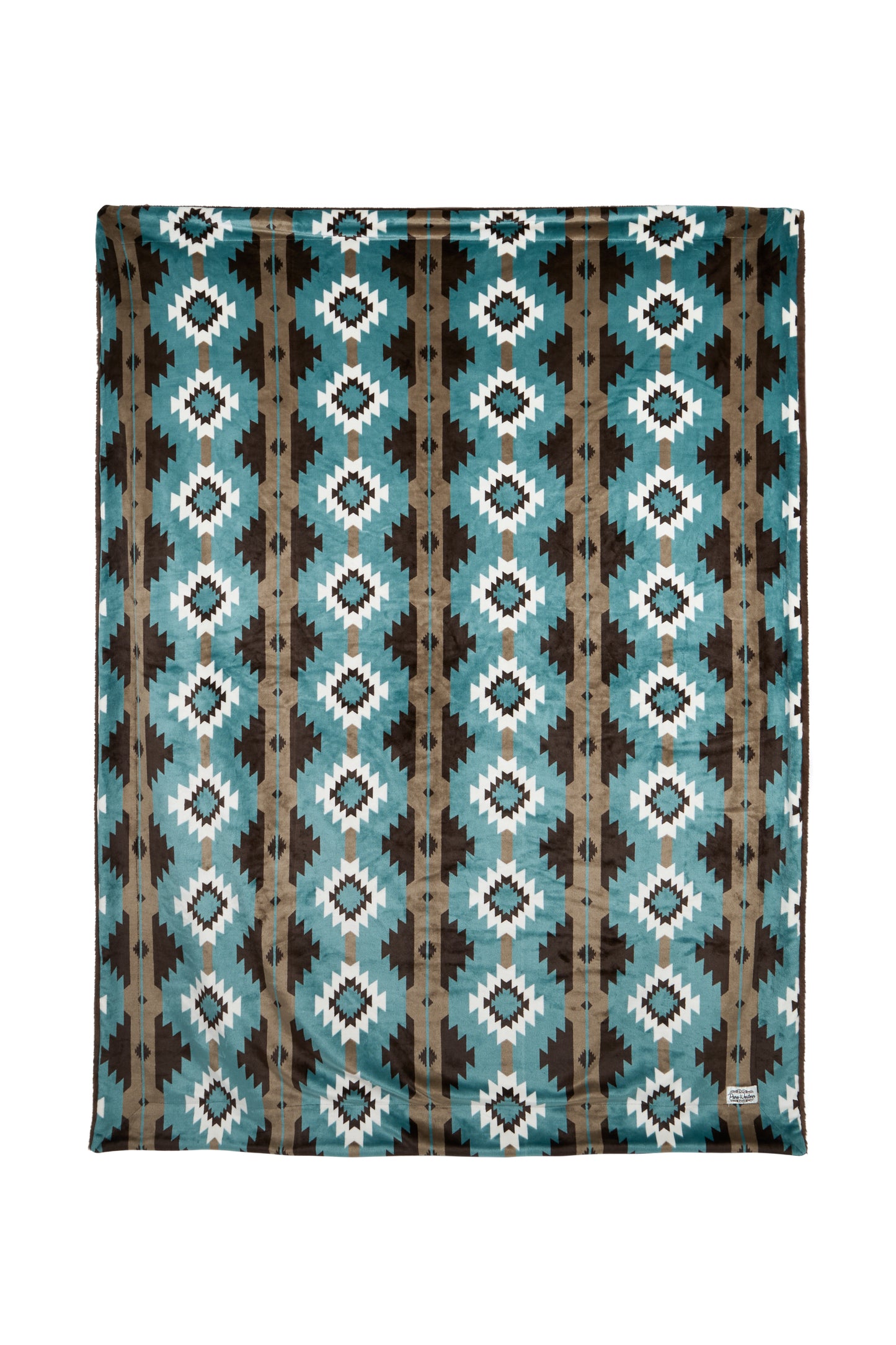 Pure Western Ellery Blanket - Teal/Chocolate