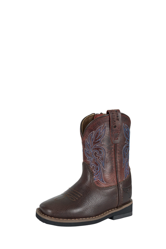 Pure Western Toddlers Newton Boot - Chocolate/Ruby