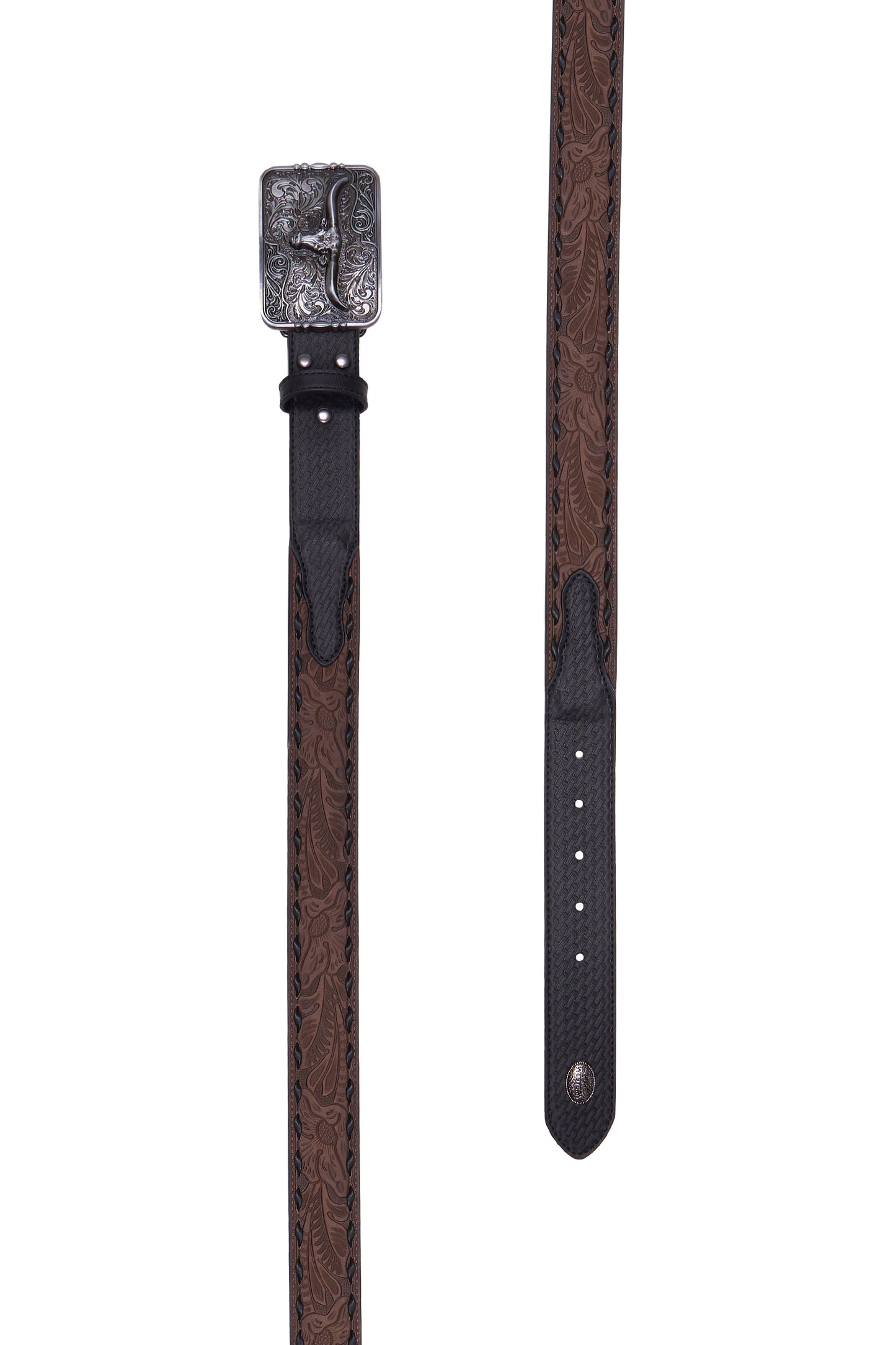 Pure Western Men's Roderick Belt - Black/Tan