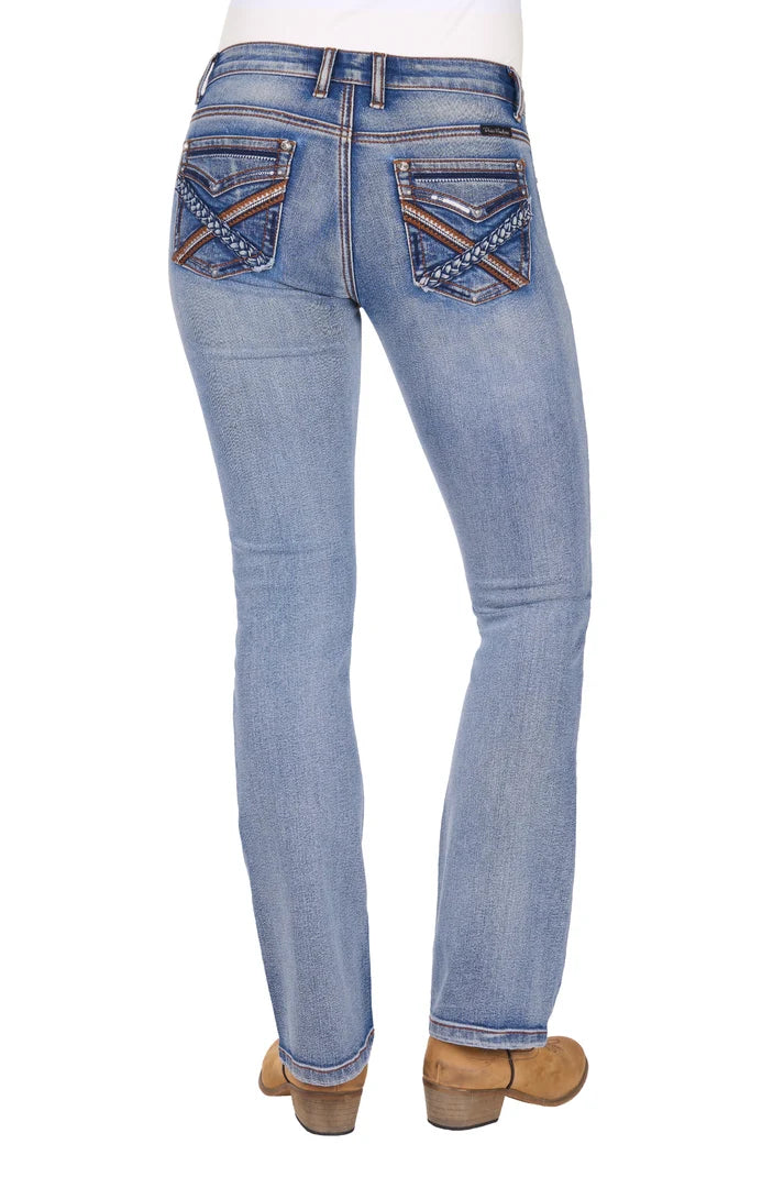 Pure Western Women's Emily Boot Cut Jean 32 Leg
