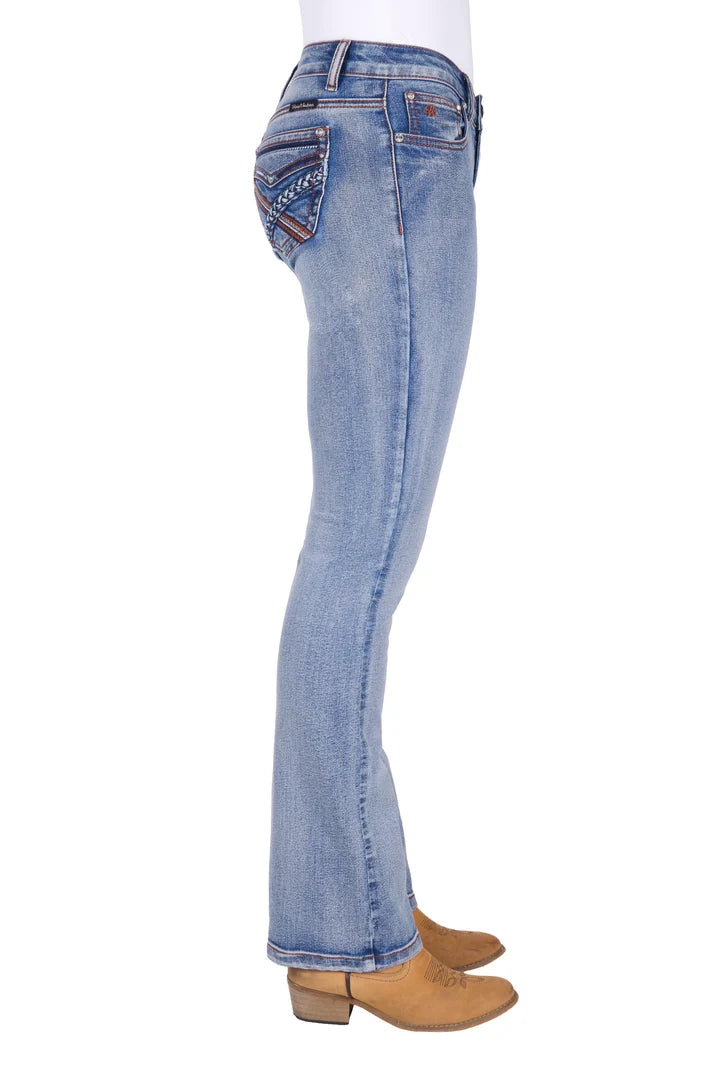 Pure Western Women's Emily Boot Cut Jean 32 Leg