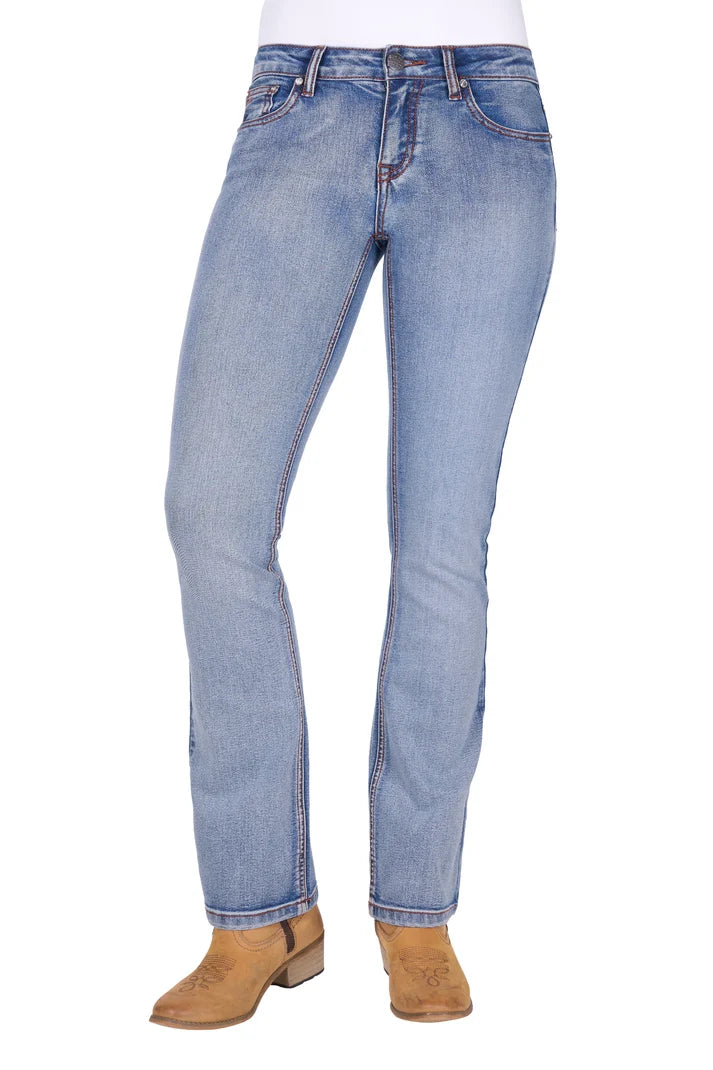 Pure Western Women's Emily Boot Cut Jean 32 Leg