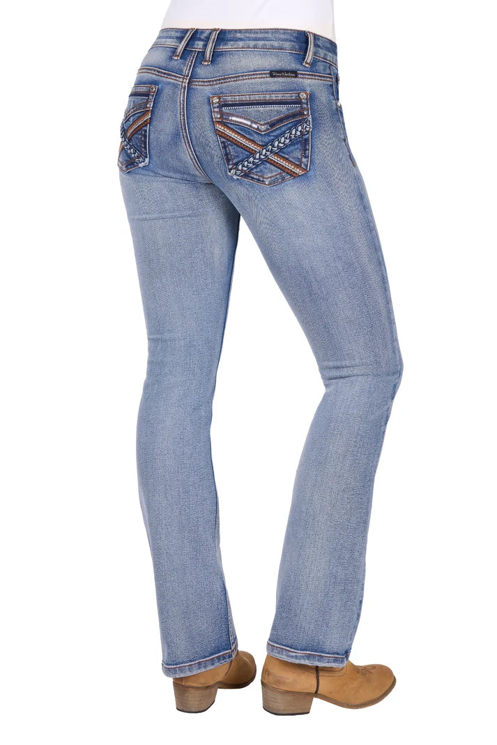 Pure Western Women's Emily Boot Cut Jean 32 Leg