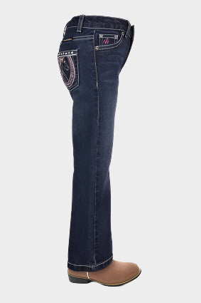 PURE WESTERN GIRLS TESS BOOT CUT JEAN (MIDNIGHT)