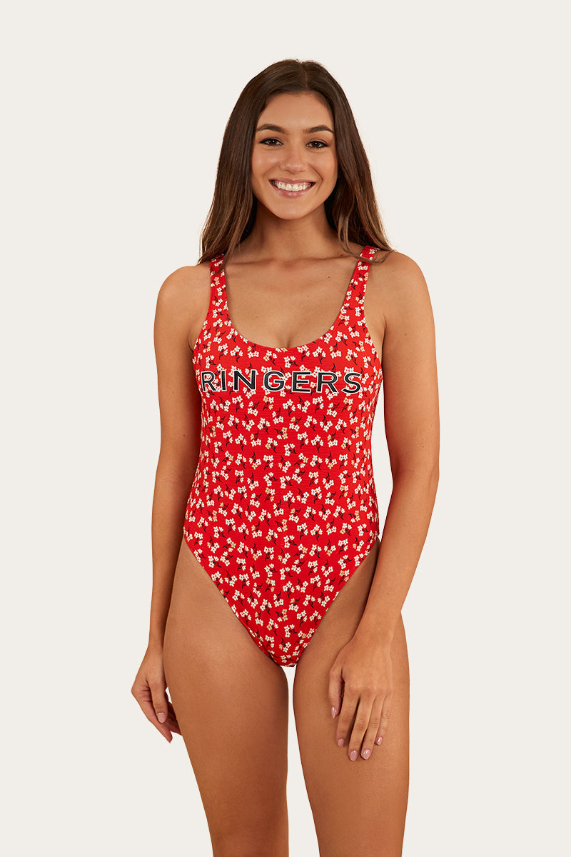 RINGERS WESTERN POSIE WOMENS ONE PIECE - FIREY RED