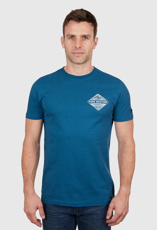 PURE WESTERN MENS TODD S/S TEE (DENIM)