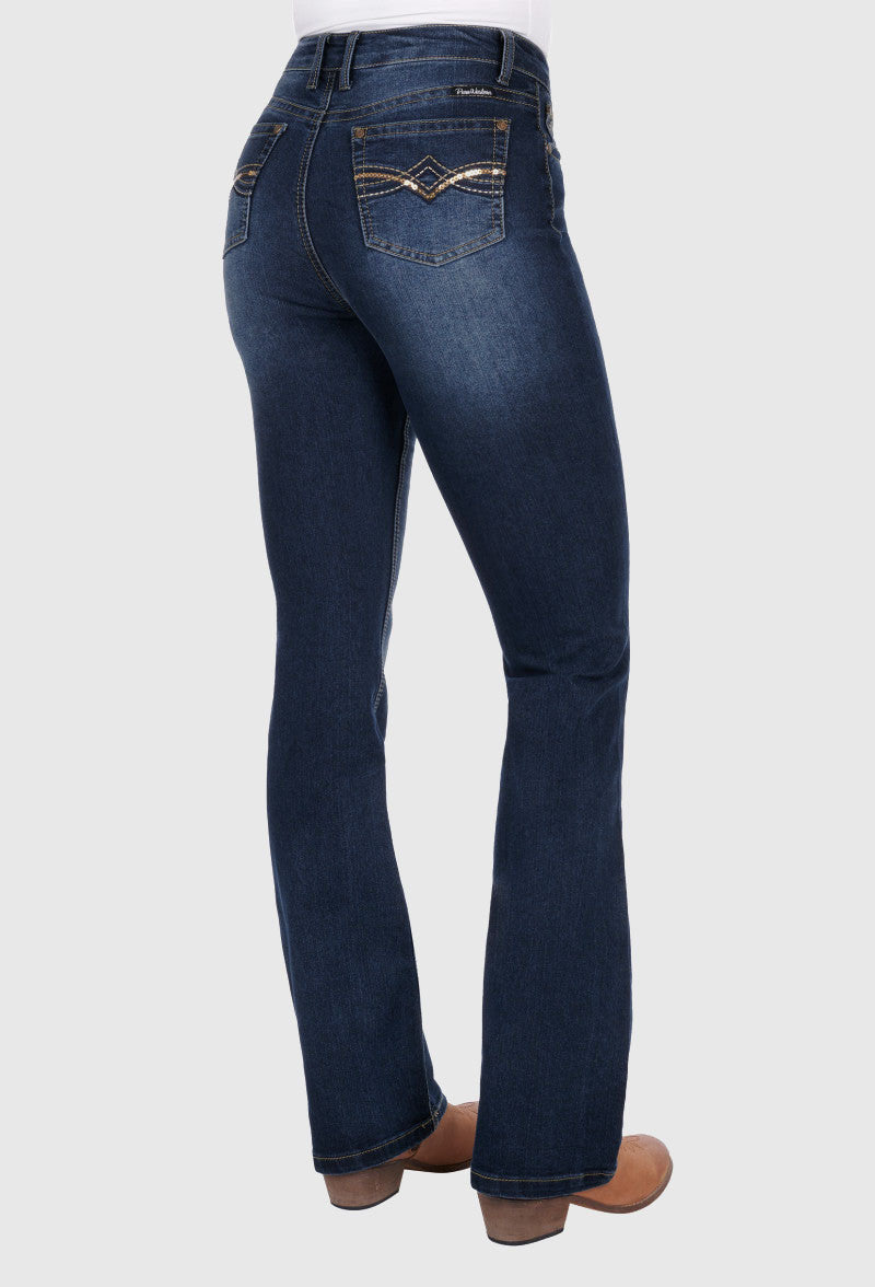 PURE WESTERN WOMENS BRADY HI RISE BOOT CUT JEAN