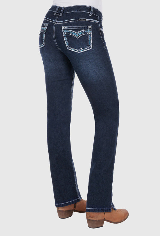 PURE WESTERN WOMENS GERALDINE STRAIGHT LEG JEAN
