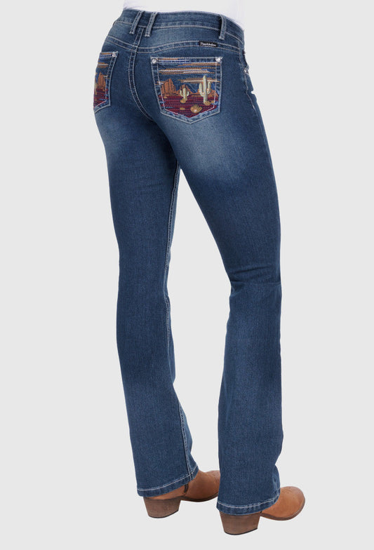 PURE WESTERN WOMENS MADELEINE BOOT CUT JEAN