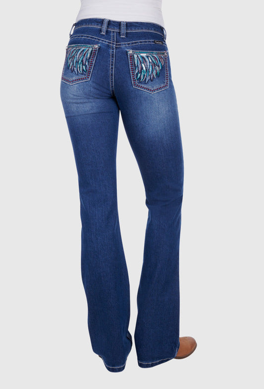 PURE WESTERN WOMENS SKYLAR RELAXED RIDER JEAN