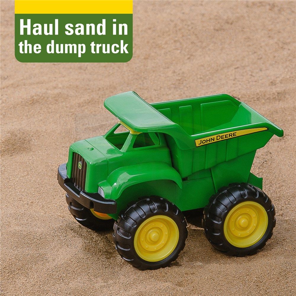 John Deere 15cm Big Scoop Sand Pit Vehicles 2 Pack; Dump Truck and Tractor with Loader