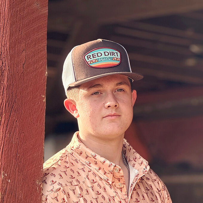 Red Dirt Hat Co. Part Time – Brown/White 5 Panel